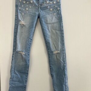 Abercrombie and fitch Blue Embellished Jeans Sz 8